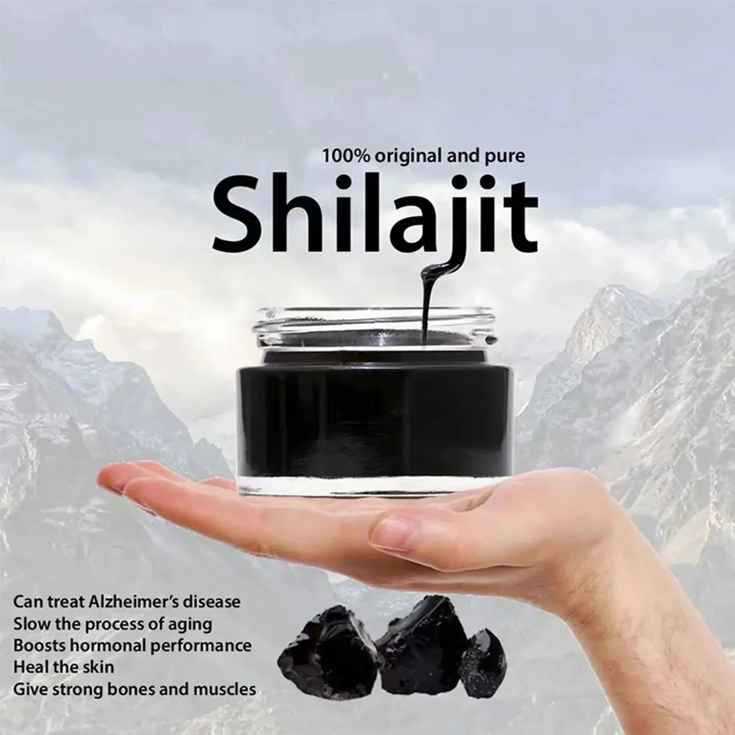 100% Himalayan ORGANIC Shilajit Paste 30g With Spoon